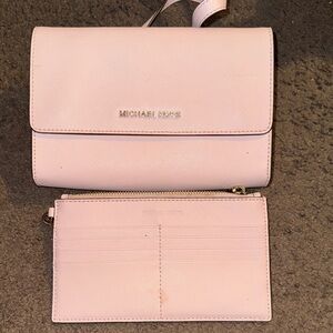 Michael Kors Light Pink Chain-Accent Crossbody Bag
